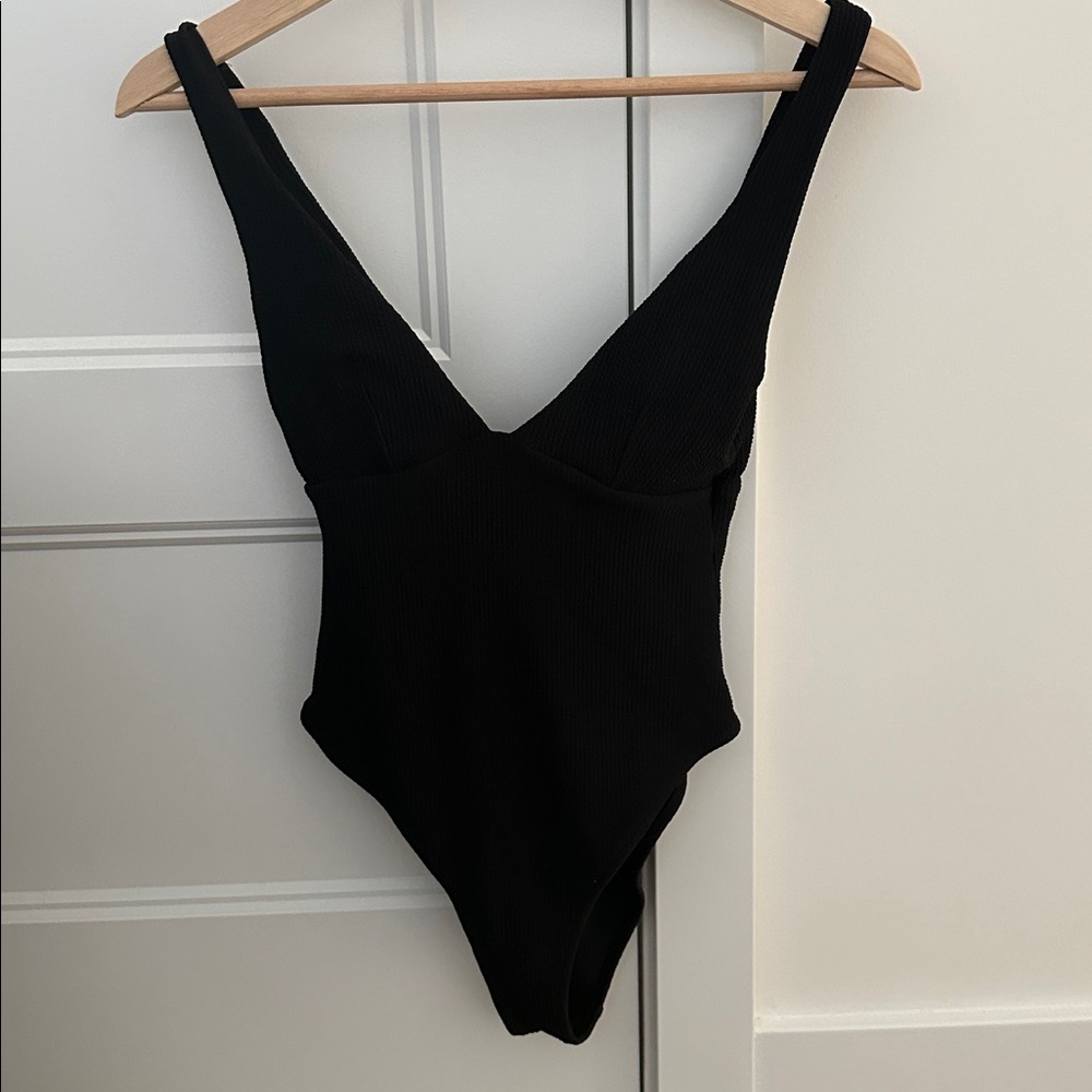 H&M Black V-Neck Bodysuit